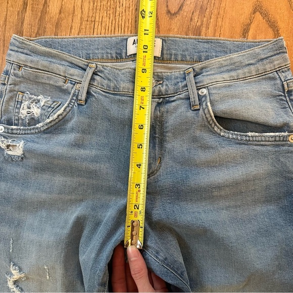 AGOLDE Isabel Slim Fit Boyfriend Dreamer Jeans Distressed Denim Size 25 - Picture 5 of 14